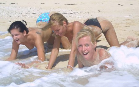 Spannerfotos vom Voyeur am Strand